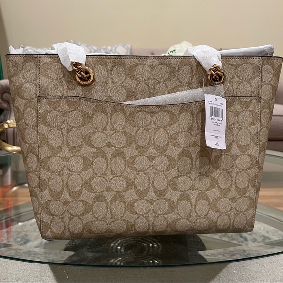 Coach Marlie Tote In Signature Canvas Bag - Picture 13 of 13